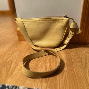 Yellow Leather Crossbody Bag